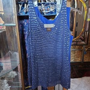 NWOT Double D Ranch Sequin Crochet Tank